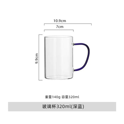 DecorBites™ Heat-Resistant Glass Cup with Handle for Drinks - Home Essential