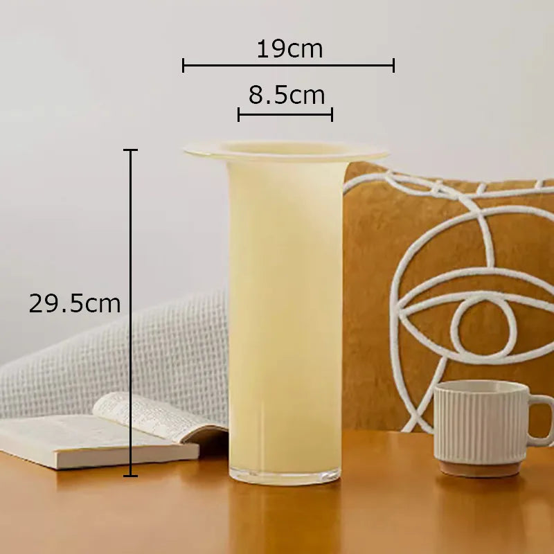 DecorBites™ Jade Trumpet Glass Vase Hydroponics Flower Pot Desk Decoration