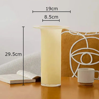 DecorBites™ Jade Trumpet Glass Vase Hydroponics Flower Pot Desk Decoration