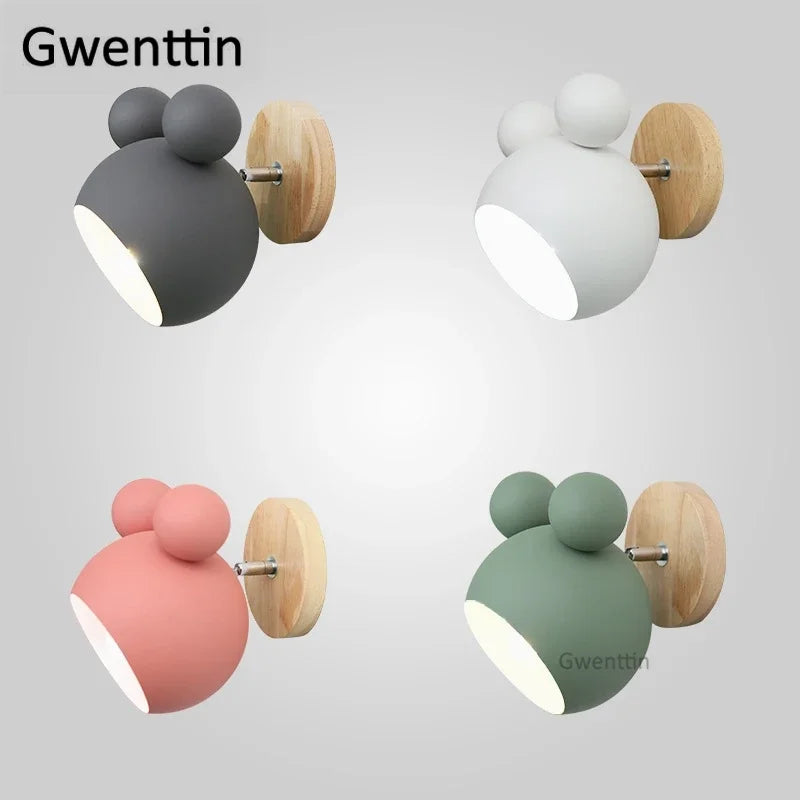 DecorBites™ Cartoon Mouse Wall Lamp | Nordic LED Sconce for Kids' Room & Bedroom