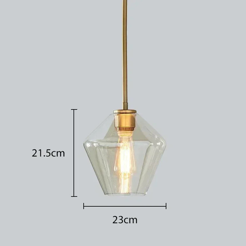 DecorBites™ Glass Chandelier: Amber Pendant Lights for Dining, Living Room, Bedroom, Hotel, Cafe