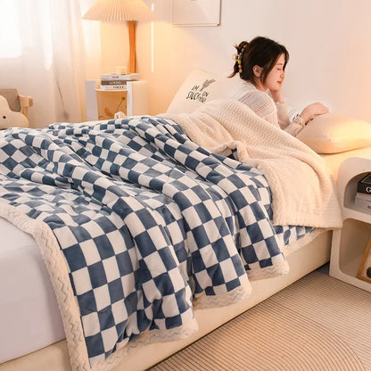 بطانية دافئة مخملية من ديكوربايتس™ بيباي | بطانية سرير شتوية ناعمة ومريحة