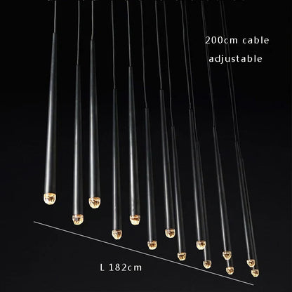 Lámpara de techo DecorBites™ con forma de gota de agua de cristal para una decoración clásica de sala de estar.