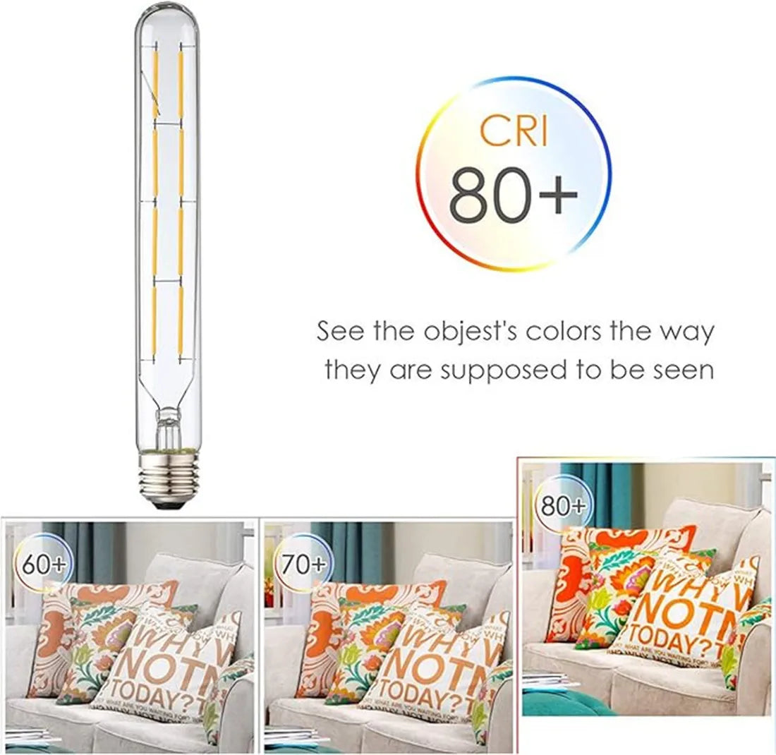 Bombillas tubulares Edison de filamento LED DecorBites™ 6000K T10 T185 T225 T30 T300 4W 6W 8W