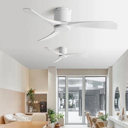 Ventilador de techo DecorBites™ con motor DC negro y control remoto de 35 W para hogar y restaurante