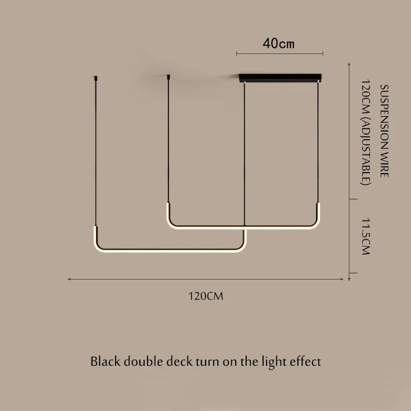 DecorBites™ LED Chandelier: Modern Black Gold Dimmable Lighting for Dining Room, Kitchen Table