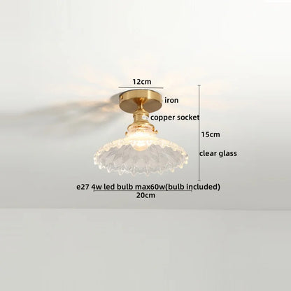 DecorBites™ Glass LED Ceiling Light for Corridor Balcony Modern Indoor Lighting