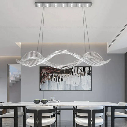 DecorBites™ Crystal Chandelier: Modern Light Luxury Dining Lamp for Designer Villa and Bar