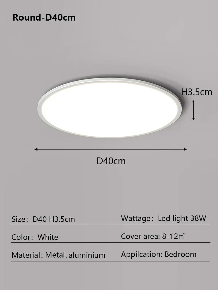 DecorBites™ LED Ceiling Light: Nordic Style Ultra Thin Square Lamp for Living Room and Bedroom
