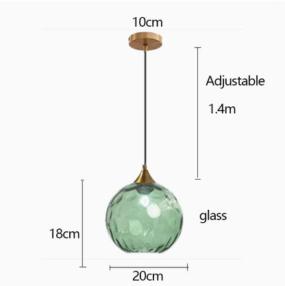 Nordic Ripple Glass Longline Pendant Light