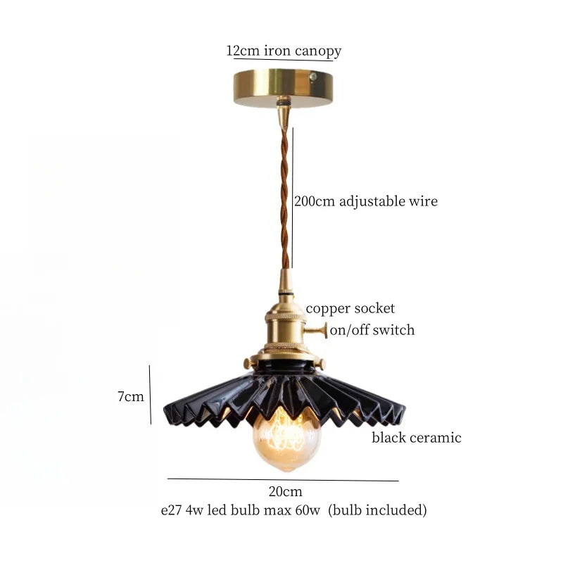 Ceramic Lotus LED Pendant