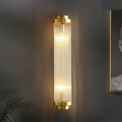 DecorBites™ Crystal LED Wall Sconce: Luxury Nordic Glass Luminaire for Staircase & Bedroom