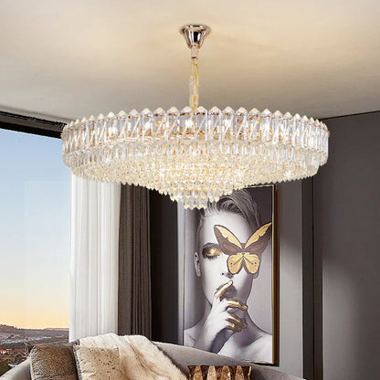 DecorBites™ Crystal Chandelier: Luxury French Style Light for Elegant Living Room & Dining Area