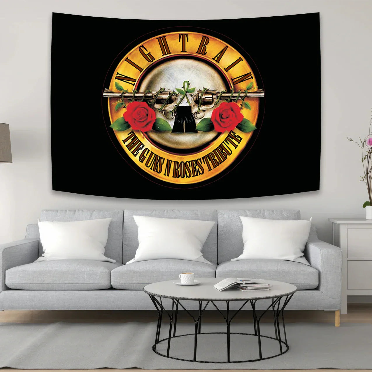 Guns N Roses Band Wall Tapestry - Decobites Music Room Decor Art Piece