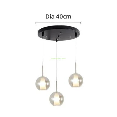 DecorBites™ Glass Bubble Pendant Lights: Luxury LED Chandeliers for Restaurant, Staircases & Bedside