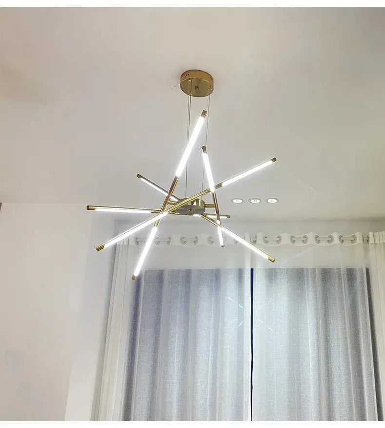 DecorBites™ Nordic Geometry LED Chandelier with Remote Control