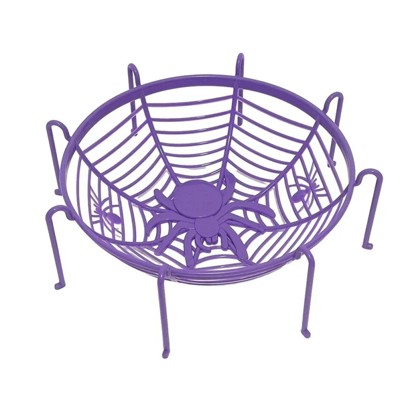 DecorBites™ Halloween Skull Spider Tray Snack Storage Plate Fruit Basket Candy Box