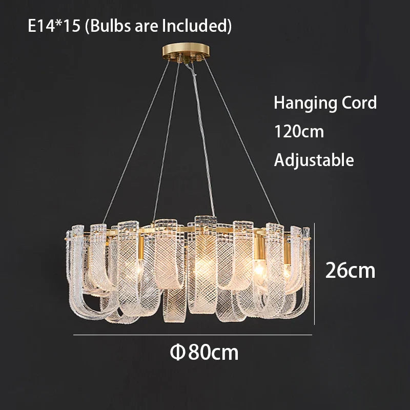 DecorBites™ Dimmable LED Copper Ceiling Chandelier for Luxurious Living Room Lighting