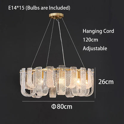 DecorBites™ Dimmable LED Copper Ceiling Chandelier for Luxurious Living Room Lighting