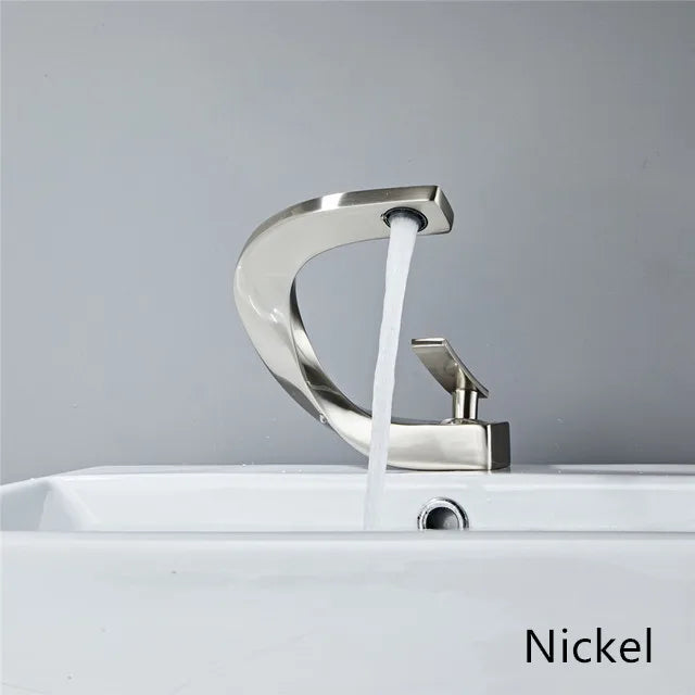 DecorBites™ Brass Bathroom Basin Faucet in Elegant Rose Gold Finish