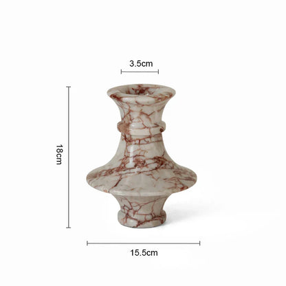 DecorBites™ Calacatta Red Marble Vase - Home Decor Accent
