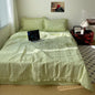 Decobites Korean Princess Lace Ruffles Summer Quilt Bedspread - 3Pc Bedding Set