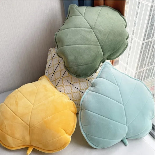 DecorBites™ 3D Leaf Shaped Throw Pillows for Living Room Sofa Couch Decor