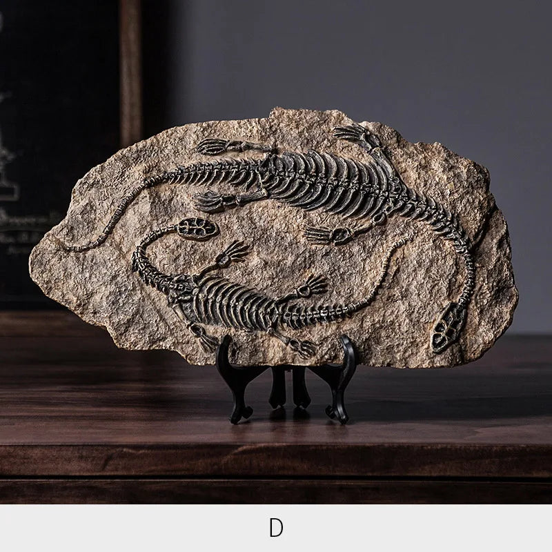DecorBites™ Dinosaur Fossil Resin Craft Figurine | Home Office Sculpture Decoration