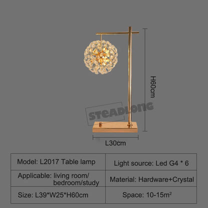 DecorBites™ LED Sunflower Crystal Floor Lamp for Home Decor in Living Room or Bedroom