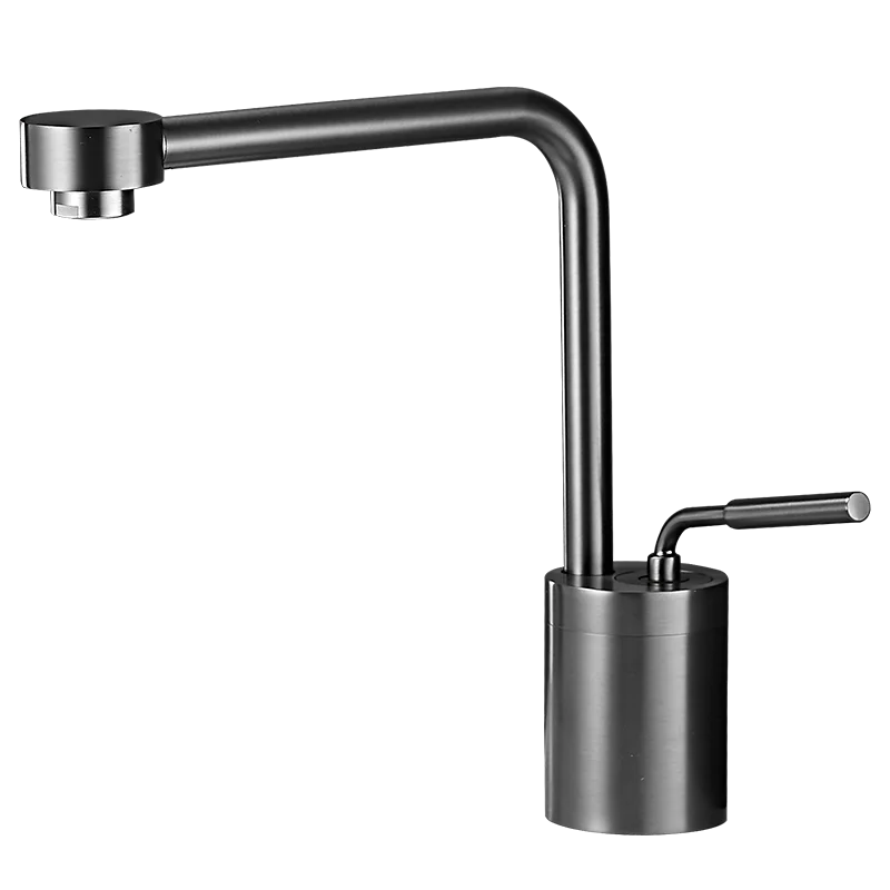 Tuqiu Brushed Gold Bathroom Faucet Basin Faucet Hot Cold Black Sink Faucet Brass Faucet Kitchen Faucet Swivel Sink Water Crane