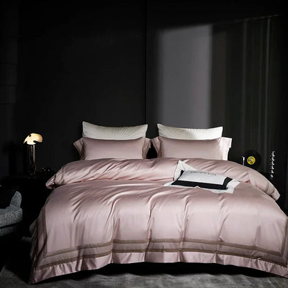 Decobites Luxury Lyocell Cotton Bedding Set with Duvet Cover, Sheet, Pillowcases