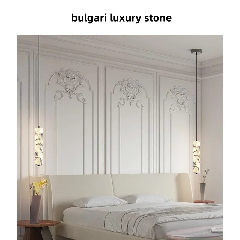 DecorBites™ LED Pendant Light Fixture Modern Luxury Stone Hanging Lamp