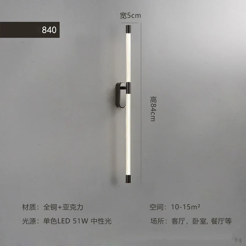 DecorBites™ Gold Geometric Lines Wall Lamp for Bedroom and Living Room Decor