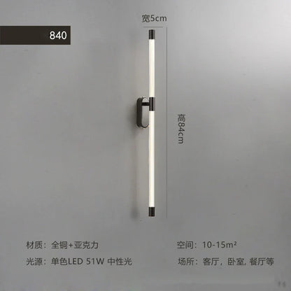 DecorBites™ Gold Geometric Lines Wall Lamp for Bedroom and Living Room Decor