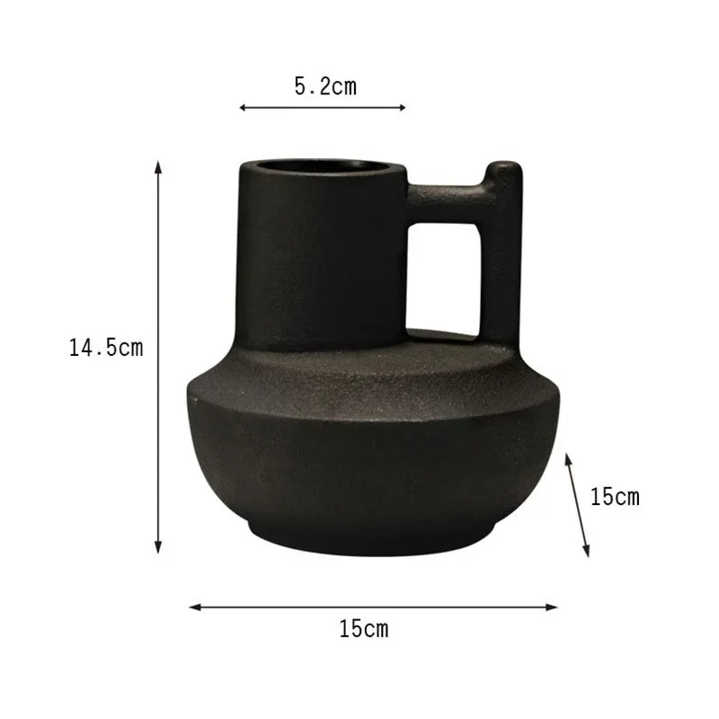 مجموعة مزهريات سيراميك هندسية من DecorBites™ لتنسيقات الأزهار العصرية