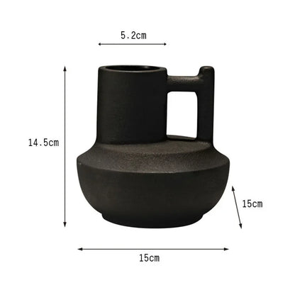 مجموعة مزهريات سيراميك هندسية من DecorBites™ لتنسيقات الأزهار العصرية