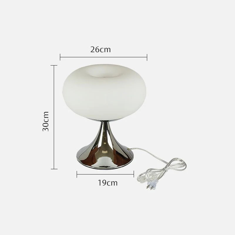 Decorbites™ Cremeglas-Wind-Tischleuchte Vintage für Schlafzimmer Wohnzimmer Nachttischlampe