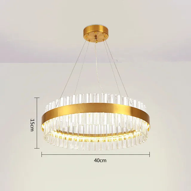 Lámpara colgante circular LED de cristal DecorBites™ para la decoración de la sala de estar y la cocina.