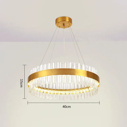 Lámpara colgante circular LED de cristal DecorBites™ para la decoración de la sala de estar y la cocina.