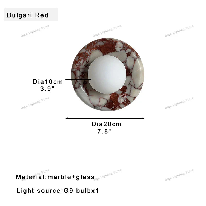 DecorBites™ Jade Marble Wall Sconce Lamps: Luxury Light Fixtures for Bedroom, Bathroom, Aisle Decor