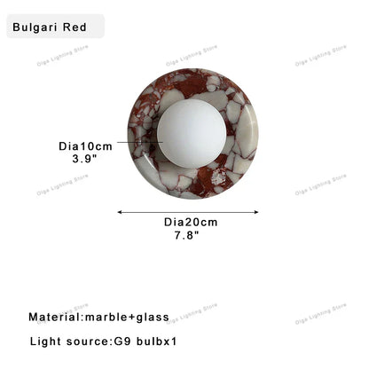 DecorBites™ Jade Marble Wall Sconce Lamps: Luxury Light Fixtures for Bedroom, Bathroom, Aisle Decor