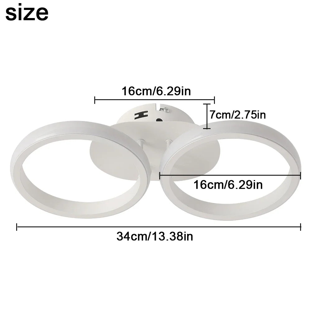 مصباح سقف LED أكريليك من DecorBites™: ثريا نورديك عصرية لغرفة المعيشة وغرفة الطعام والممر