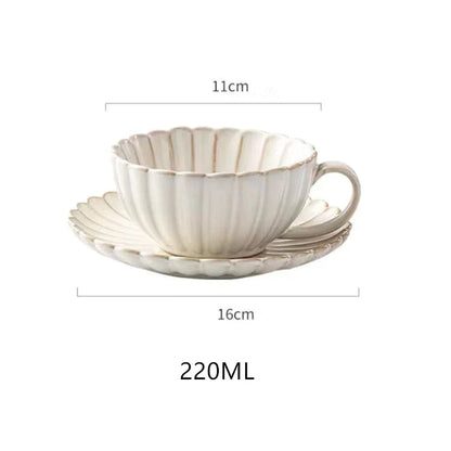 DecorBites™ Ceramic Afternoon Tea Cup Set for Breakfast Lemon Tea Milk Coffeeware
