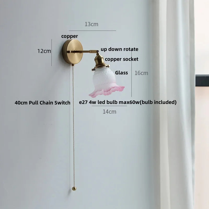 Apliques de pared LED DecorBites™ Crown Glass con interruptor de latón y accesorios para escaleras