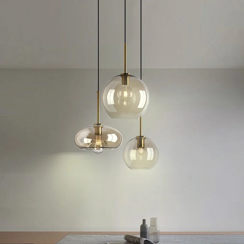 DecorBites™ Glass Pendant Lights Dining Kitchen Bar Chandelier