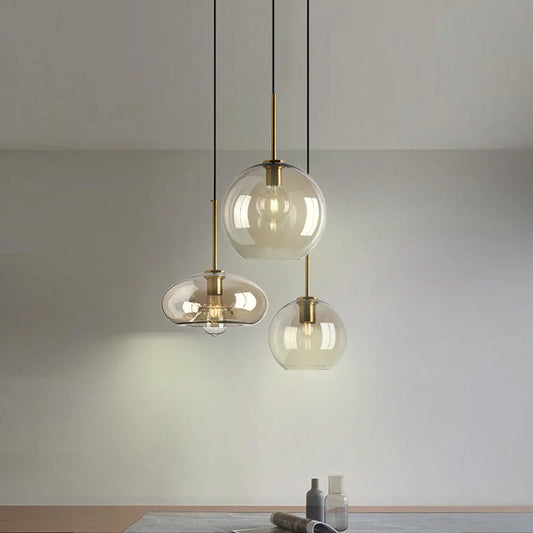 DecorBites™ Glass Pendant Lights Dining Kitchen Bar Chandelier
