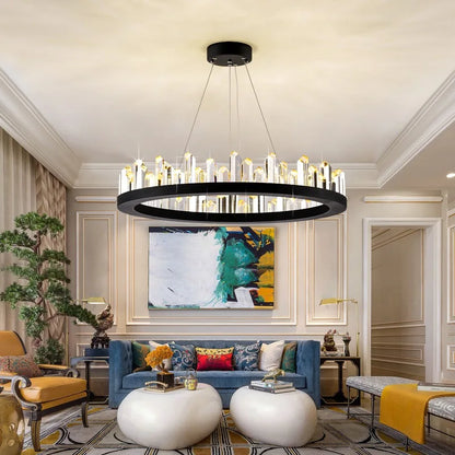 ثريا Arrow Crystal LED من DecorBites™: إضاءة منزلية عصرية لغرفة المعيشة وطاولة الطعام وغرفة النوم