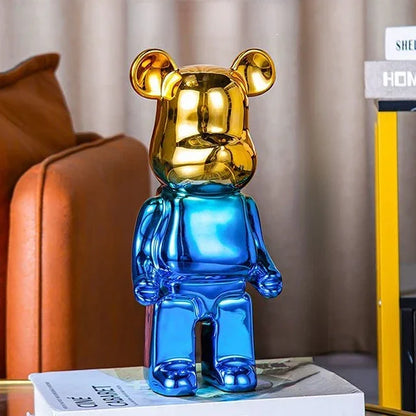 ديكور بايتس™ - تمثال دب على شكل خزانة تلفزيون - حصالة نقود، ديكور منزلي فني