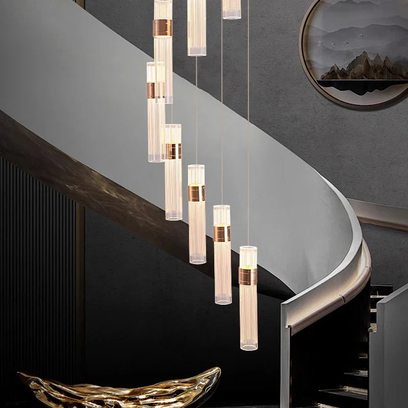 Nordic Multi-Light Iron And Acrylic Pendant Light