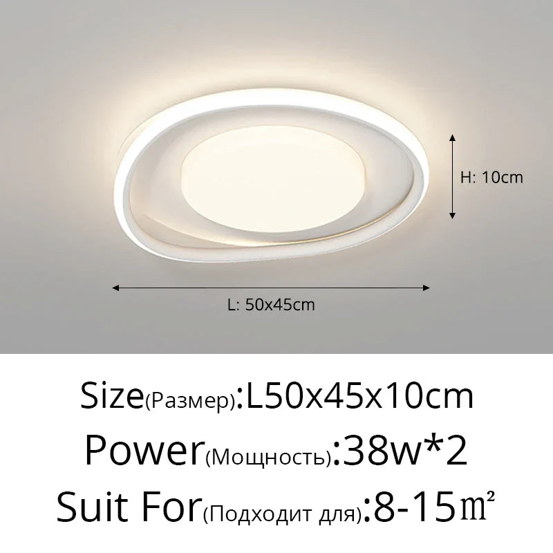 DecorBites™ LED Ceiling Lights White Black Infinite Dimming Home Lighting Fixtures